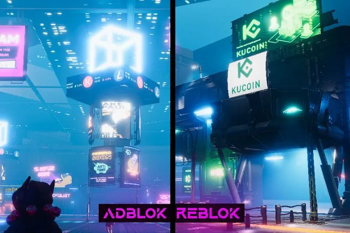 Adblok and Reblok in Bloktopia crypto metaverse