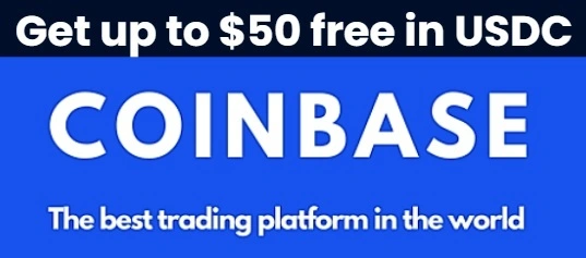 Get up to 50 USDC free on Coinbase