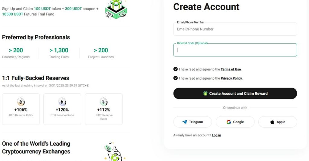 Screenshot of BlokInvestor sign-up page with fields for username, email, and password.