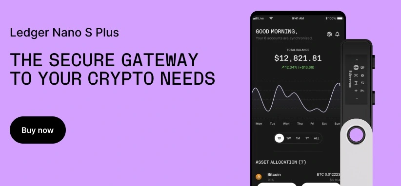 Ledger Nano S cold wallet.