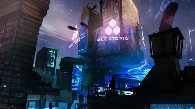 Virtual reality crypto metaverse Bloktopia