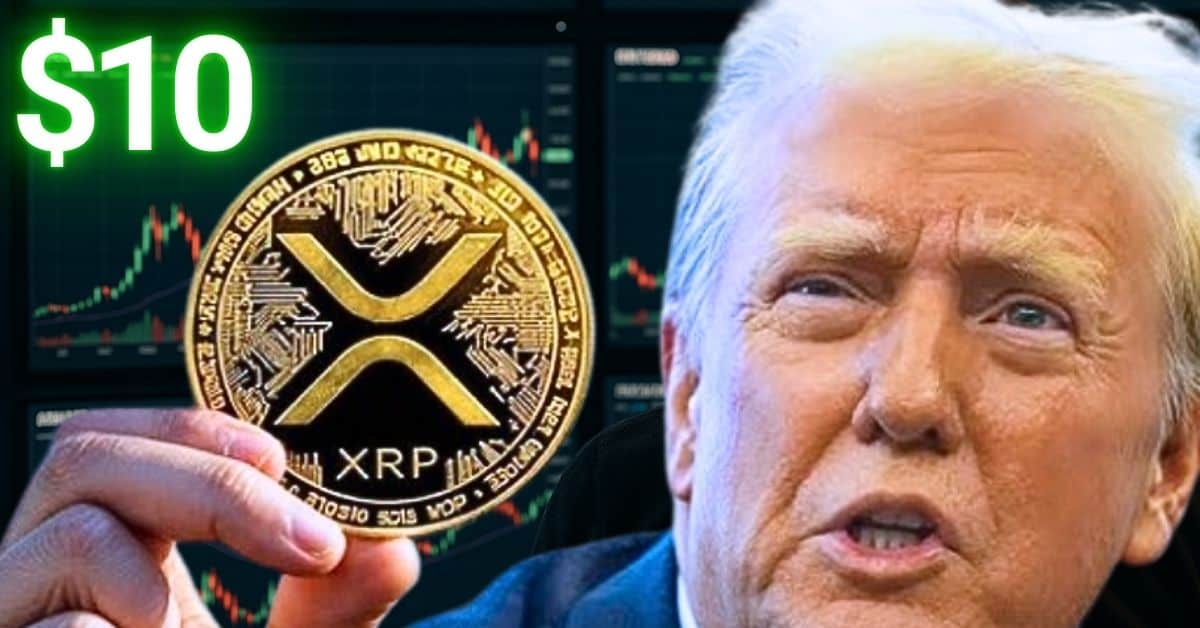 Trump holding a XRP coin