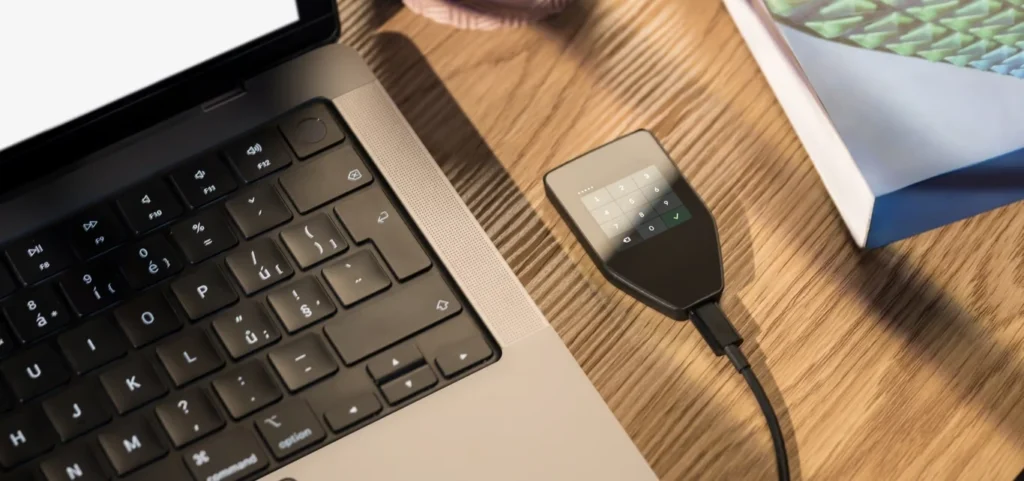 Trezor wallet.