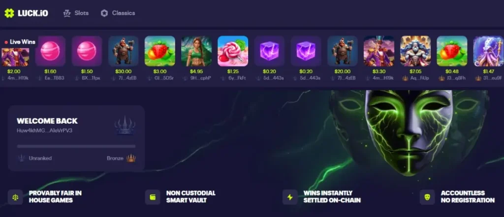 Luck.IO Crypto Casino
