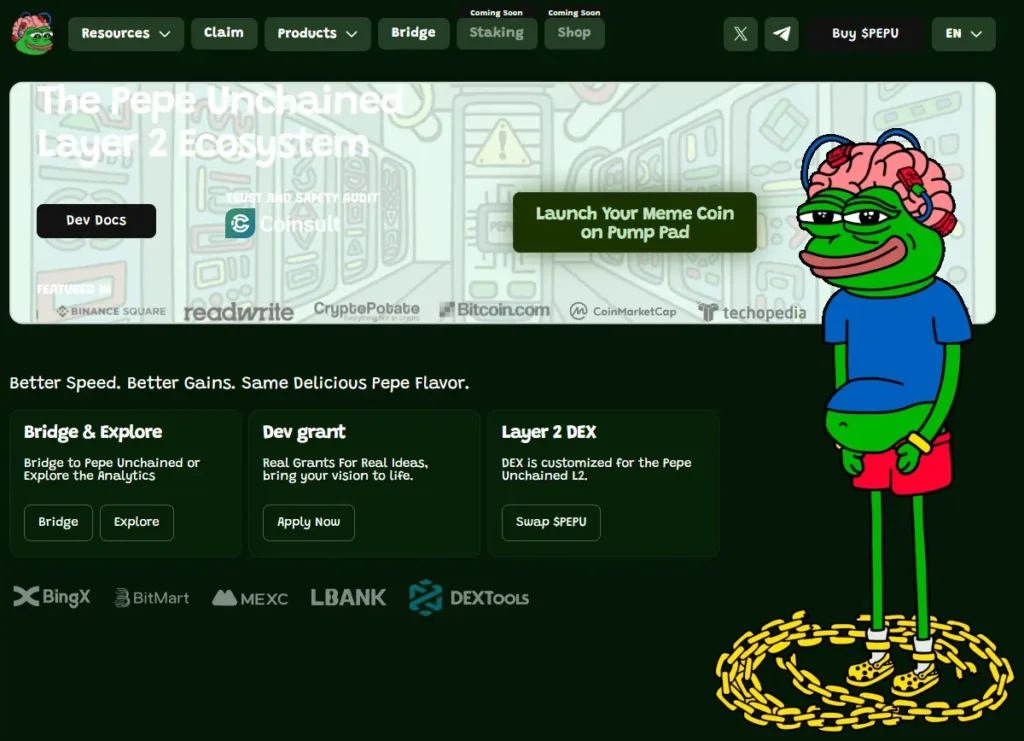 Pump Pad Pepe Unchained