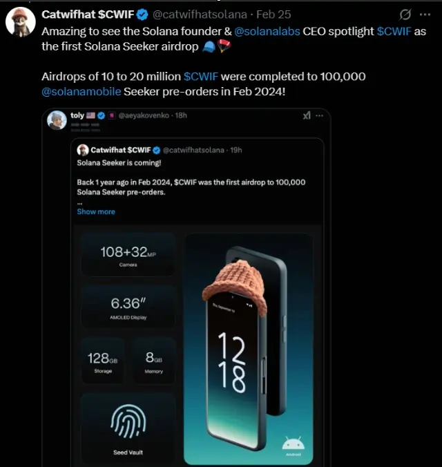 CatWifHat Solana Memecoin